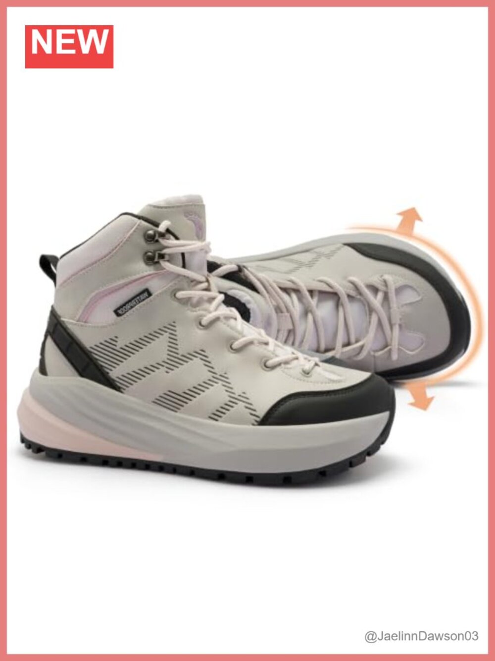 Orthopedic Hiking Boots Wide Toe Box Orthotic Arch Support Slip-Resistant